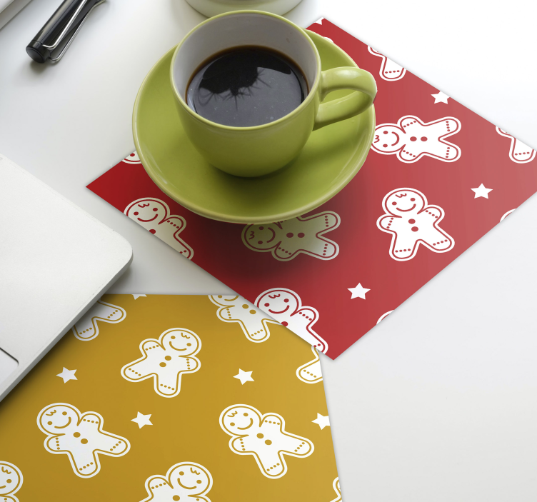 Dessous de verre noël motif bonhomme en pain d'épice - TenStickers