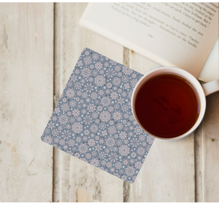 Dessous de verre noël motif floral hivernal - TenStickers