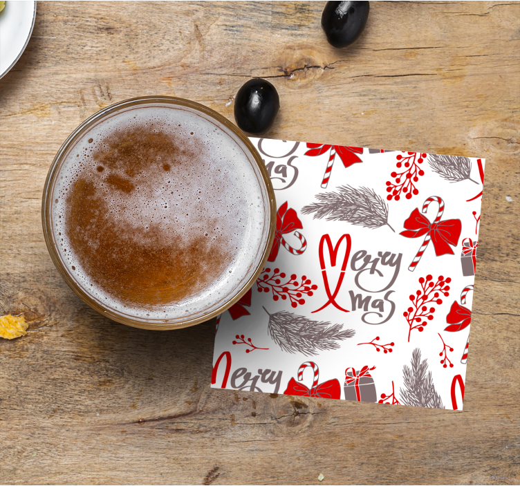 Dessous de verre noël motifs festifs de saison - TenStickers