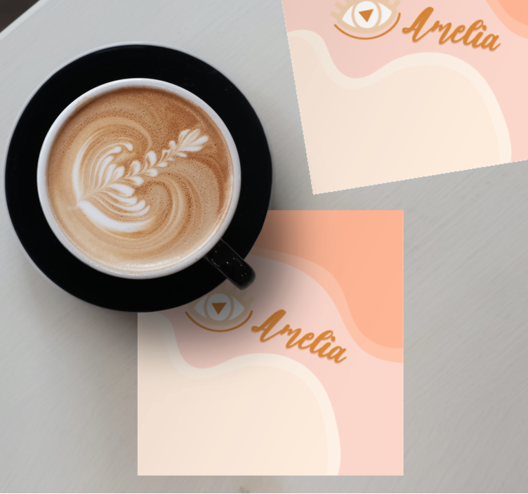 Dessous de verre personnalisable courbes douces - TenStickers