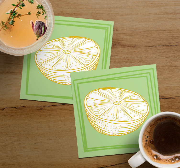 Dessous de verre personnalisable illustration de citron vert - TenStickers