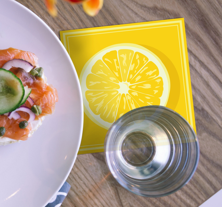 Dessous de verre style tranche d'agrumes - TenStickers