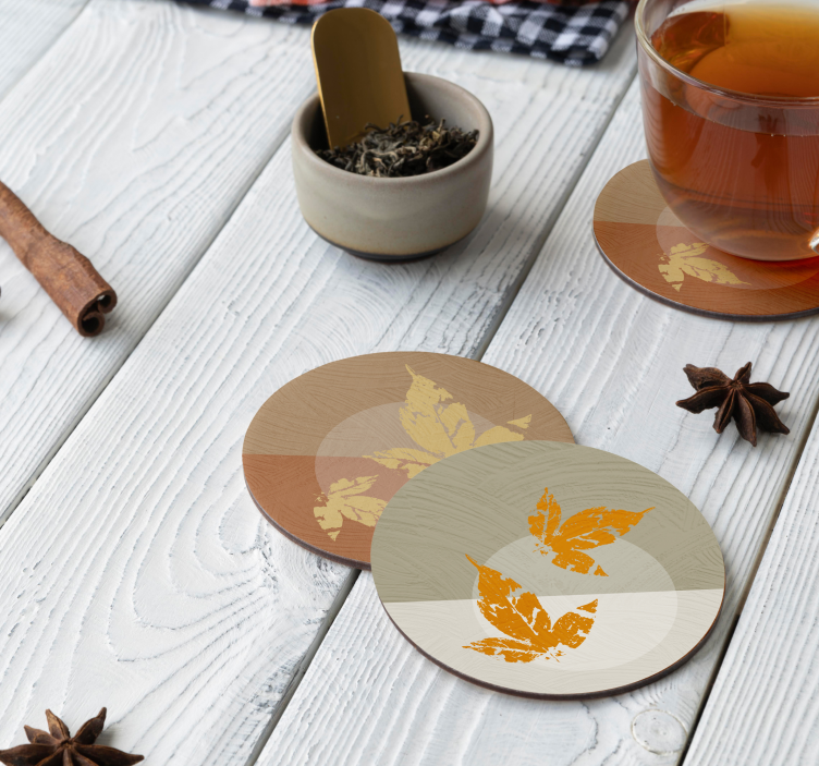 Dessous de verre moderne motifs de feuilles - TenStickers