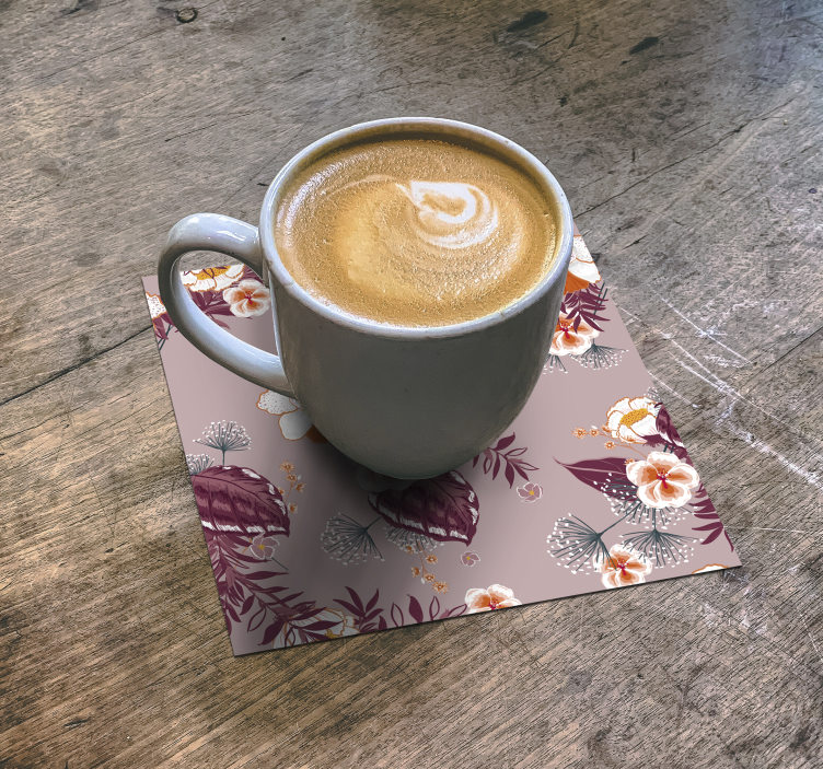 Dessous de verre surface à motif floral - TenStickers