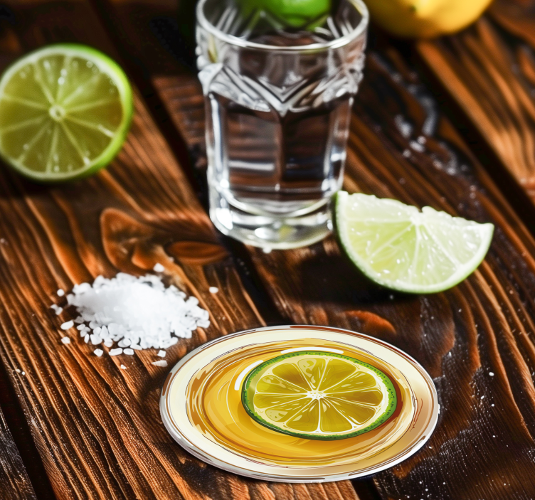 Dessous de verre tequila et citron - TenStickers