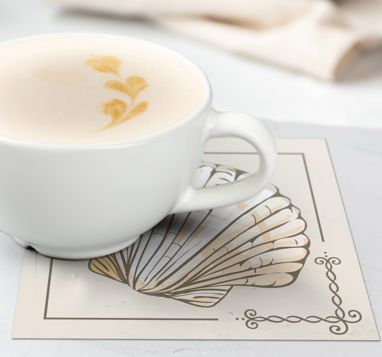 Dessous de verre vintage motif coquillage élégant - TenStickers