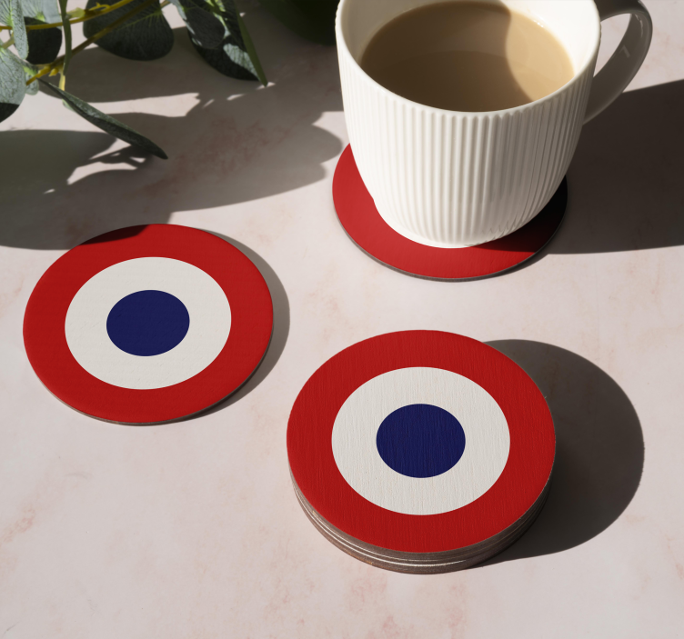 Dessous de verre cocarde française - TenStickers