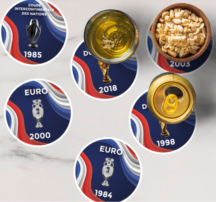 Sous-verre trophée football - TenStickers