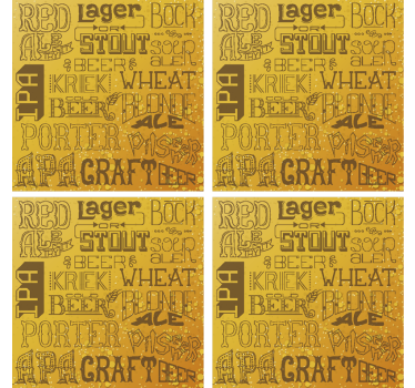 Sous-verres différents types de bière pour les bars - TenStickers
