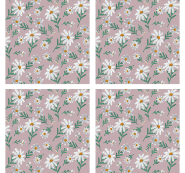 Dessous de verre fond à motif floral - TenStickers