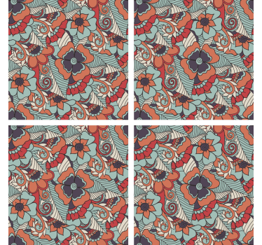 Dessous de verre imprimé floral - TenStickers