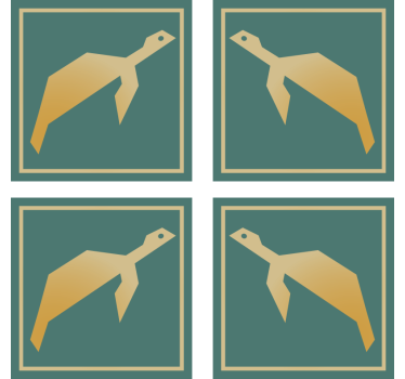 Dessous de verre moderne formes animales géométriques - TenStickers