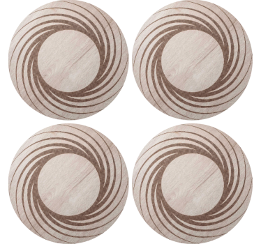 Dessous de verre motifs circulaires naturels - TenStickers