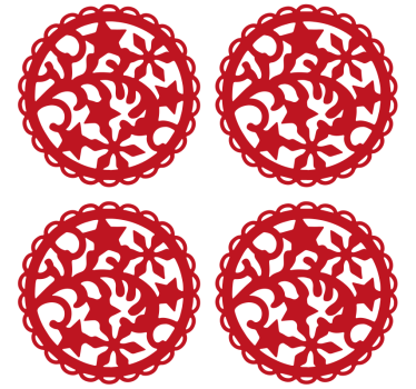 Dessous de verre geek motif rouge complexe - TenStickers