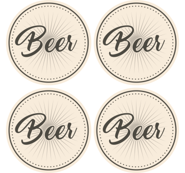 Dessous de verre bière typographie Élégante brew - TenStickers