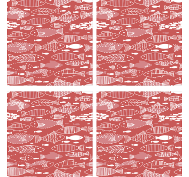 Dessous de verre moderne motif poisson - TenStickers