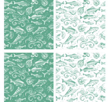 Dessous de verre motif fruits de mer - TenStickers