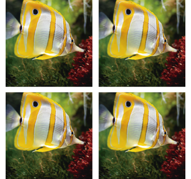 Dessous de verre moderne image de poisson lumineux - TenStickers
