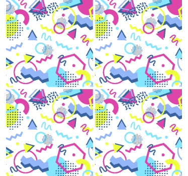 Dessous de verre geek motifs géométriques colorés - TenStickers