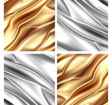 Dessous de verre vagues métalliques brillantes - TenStickers