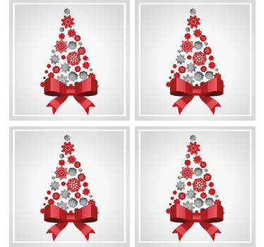 Dessous de verre pour Noël Arbre élégant - TenStickers