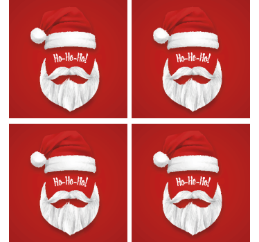 Dessous de verre noël illustration chapeau de noël - TenStickers