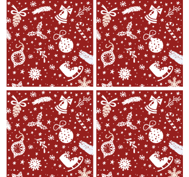 Sous-verre Éléments de noël  - TenStickers