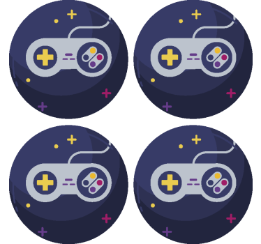 Dessous de verre geek manette de jeu multicolore - TenStickers