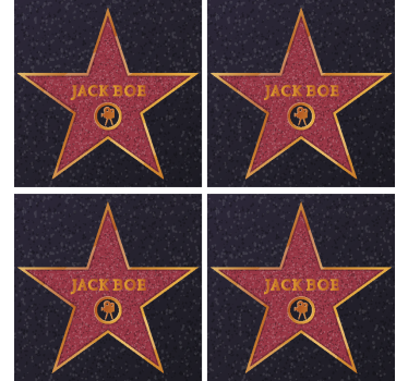 Sous-verre Etoile Hollywood personnalisable - TenStickers