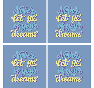 Dessous de verre citation typographie inspirante - TenStickers