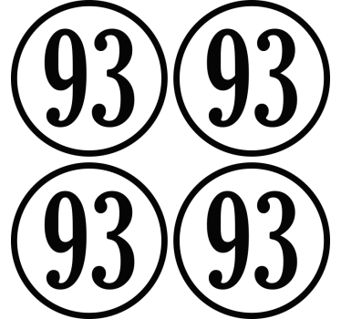Dessous de verre avec numéro personnalisé - TenStickers