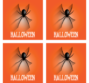 Dessous de verre halloween design de toile d'araignée - TenStickers