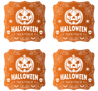 Dessous de verre halloween design citrouille - TenStickers