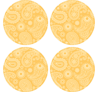 Dessous de verre motif paisley complexe - TenStickers