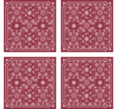 Dessous de verre vintage motif floral - TenStickers