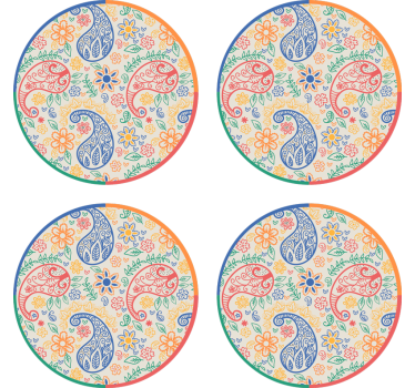 Dessous de verre geek motifs floraux colorés - TenStickers