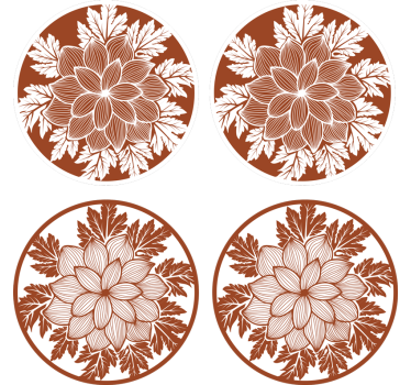 Dessous de verre arrangement floral - TenStickers