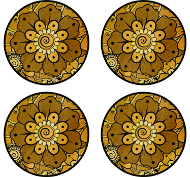 Dessous de verre motif floral complexe - TenStickers