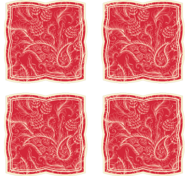 Dessous de verre motif floral orné - TenStickers