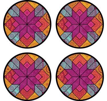 Dessous de verre arrangement géométrique vibrant - TenStickers