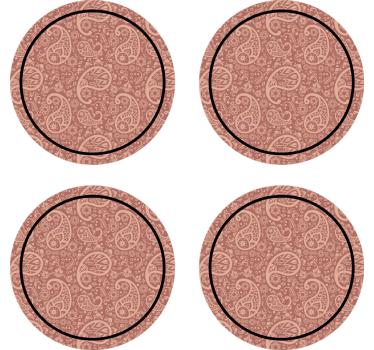 Dessous de verre motif floral cachemire - TenStickers