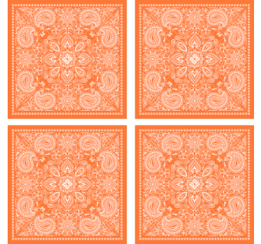 Dessous de verre motif paisley détaillé - TenStickers