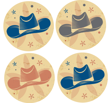 Dessous de verre geek motif chapeau stylisé - TenStickers