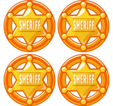 Dessous de verre geek motif étoile de shérif - TenStickers