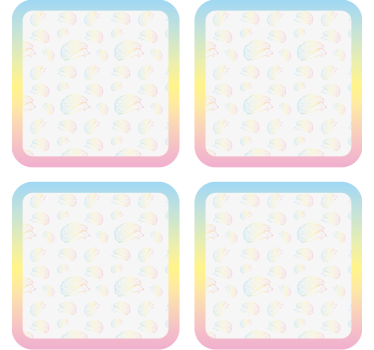 Dessous de verre personnalisable motif méduses colorées - TenStickers