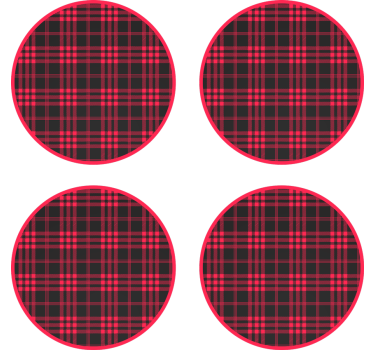 dessous de verre pour noel sticker tartan de noël - TenStickers