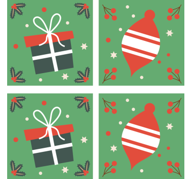 Dessous de verre noël ornement et cadeau festif - TenStickers