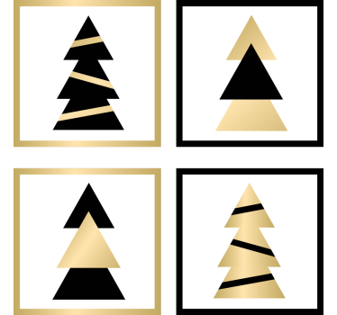 dessous de verre pour noel Modèle d'arbre élégant de noël - TenStickers