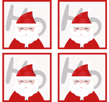 dessous de verre pour noel Père noël et hohoho - TenStickers