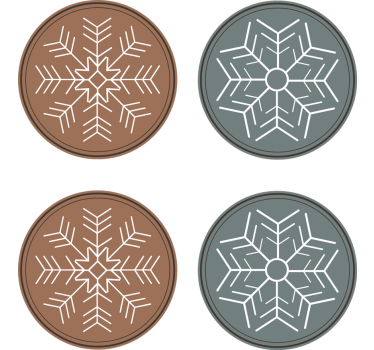 Dessous de verre noël collection flocons de neige - TenStickers